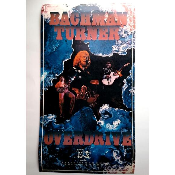 Bachmen Turner Overdrive Wall Poster 1975 Classic Rock Music UNUSED 22" Orig BTO - Picture 2 of 5